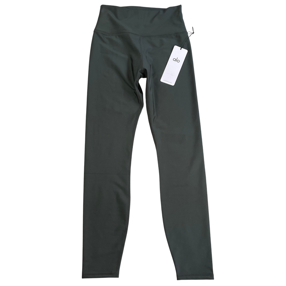 NEW Alo 7/8 High Waist Airlift Legging Womens Medium Charcoal Green Yoga Gym NWT